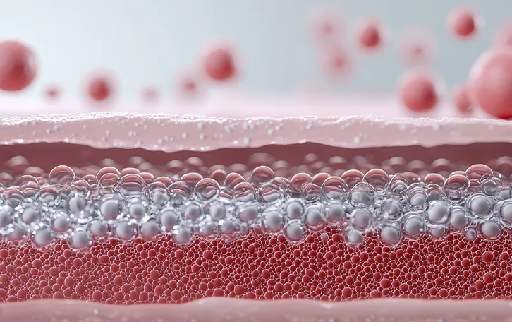 Schemadarstellung der Hautschichten